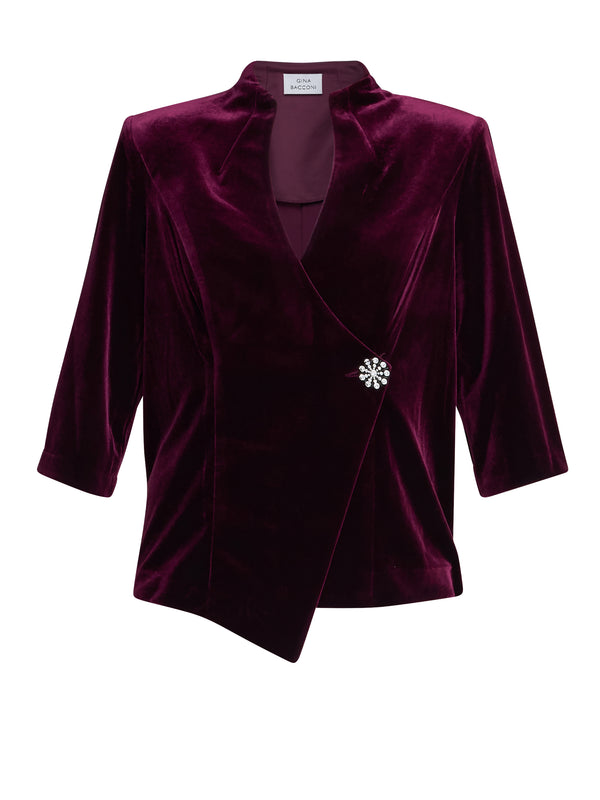 Tayla Velvet Wrap Blouse