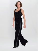 Tania Velvet Wide-Leg Trouser