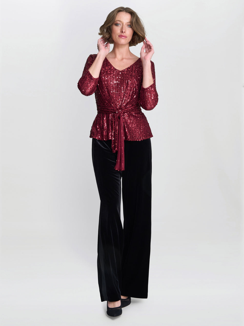 Tessie Sequin Wrap Blouse