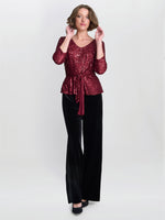 Tessie Sequin Wrap Blouse