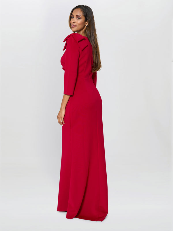 Thia One Shoulder Bow Detail Maxi Dress