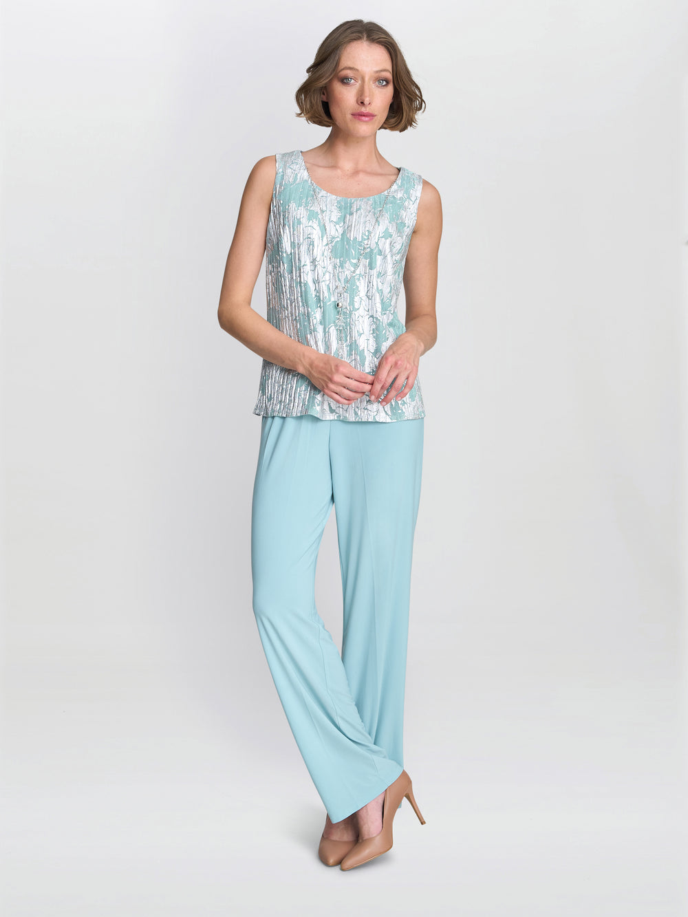 Mabel Three Piece Jacquard Trouser Suit