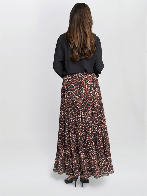 Kristy Leopard Print Maxi Skirt