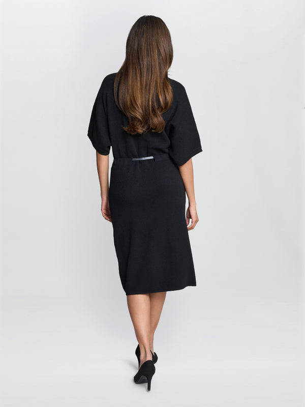 Alaura Belted Knit Midi Dress