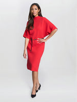 Alaura Belted Knit Midi Dress