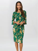 Yasmine Green Floral Dress