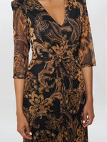 Yvette Burnt Bronze Midi Dress