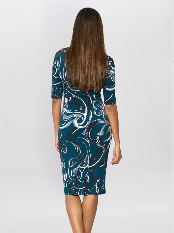 Yvonne Printed Jersey Dress
