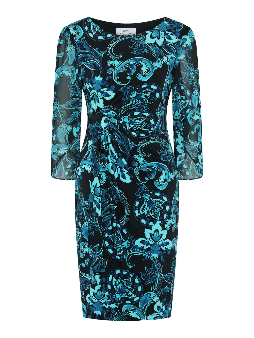 Zelda Draped Jersey Dress Gina Bacconi Zelda Draped Jersey Dress Gina Bacconi