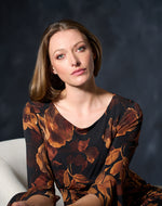 Abi Rust Floral Print Dress