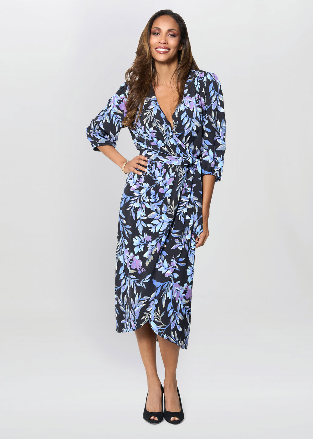 Alexis Floral Print Midi Dress