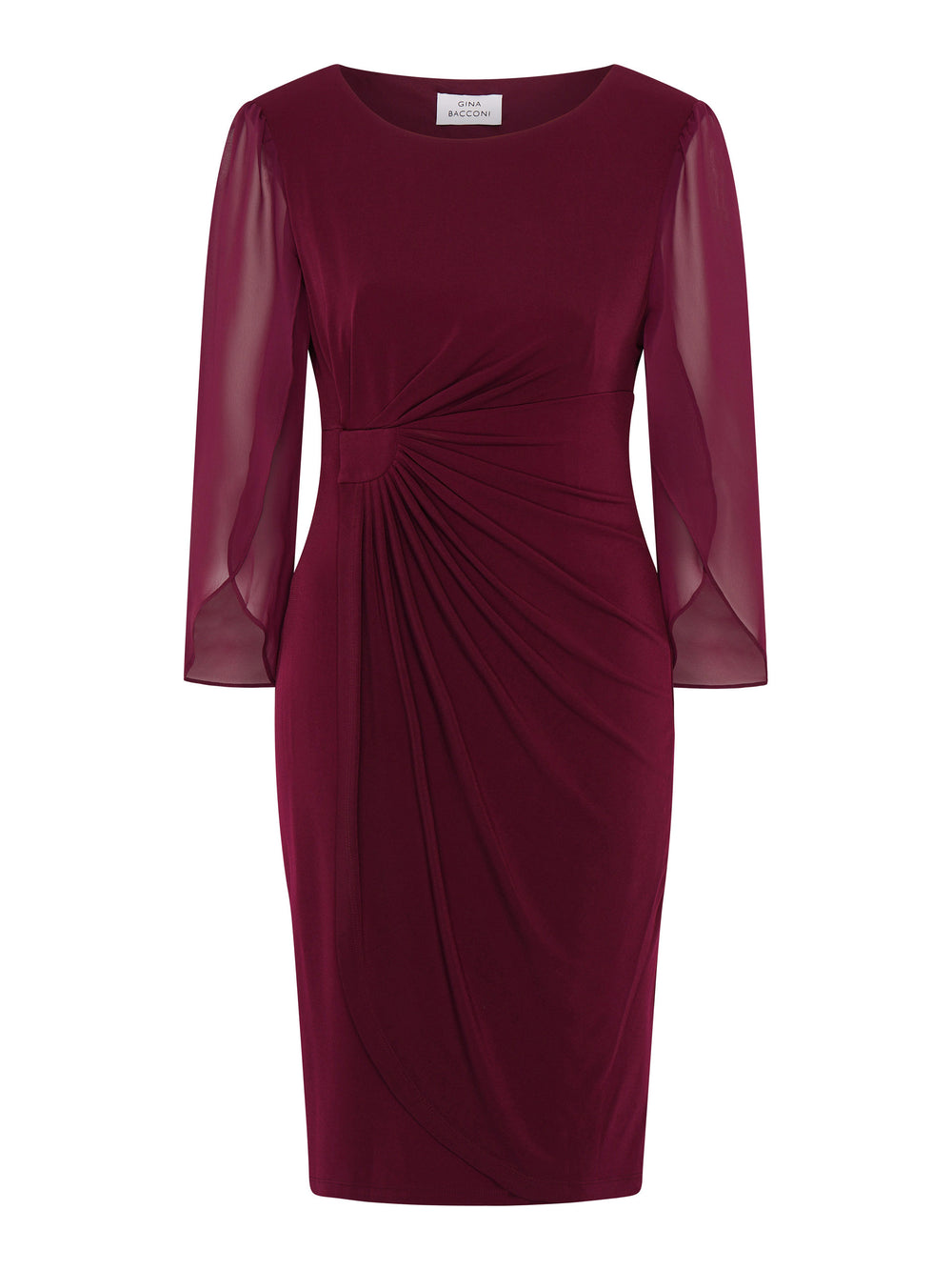 Ryder Jersey And Chiffon Wrap Dress