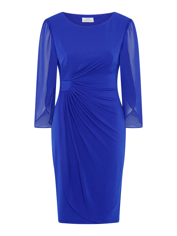 Ryder Jersey And Chiffon Wrap Dress