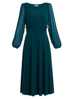 Piper Jersey And Chiffon Midi Dress