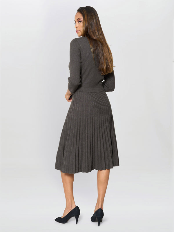 Annabella Pleated Midi Dress
