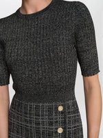 Antonella Button Detail Knit Dress