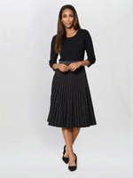 Apple Pleated Midi Dress