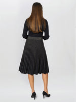 Apple Pleated Midi Dress