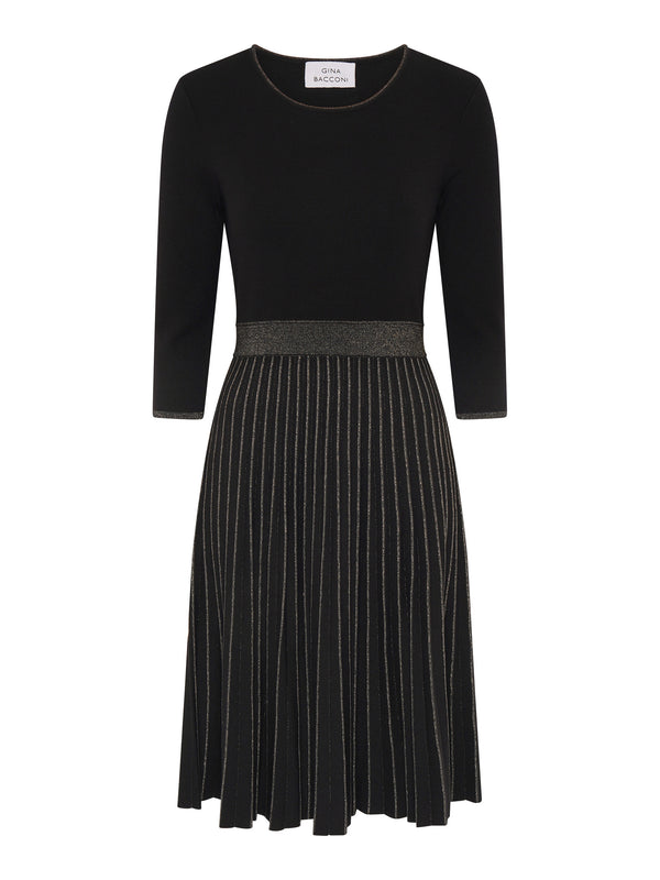 Apple Pleated Midi Dress