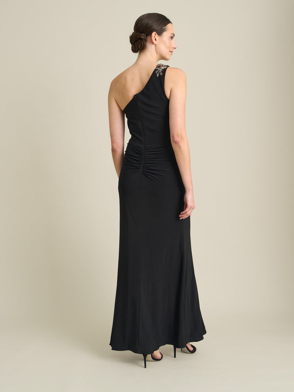 Celina One Shoulder Dress With Beading