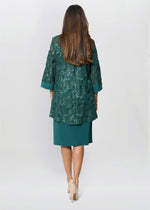 Charlee Embroidered Lace Dress And Jacket With Detachable Necklace