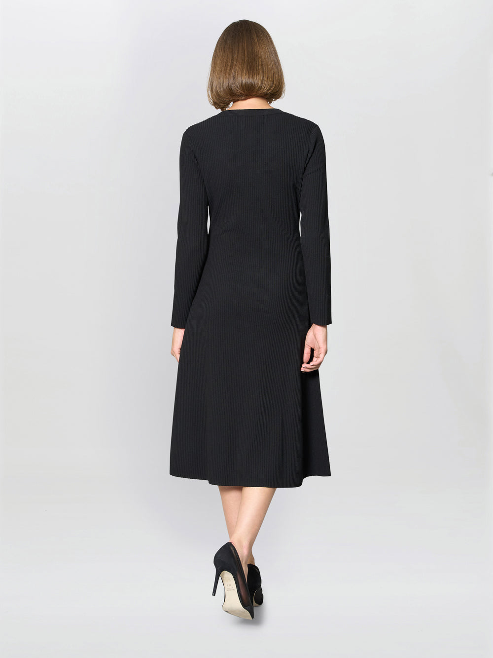 Cher Button Front Knit Midi Dress