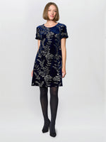 Cleopatra Embroidered Velvet Dress
