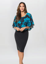 Ashton Floral Chiffon Overlay Dress