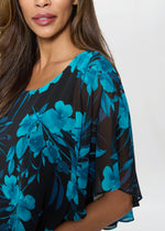 Ashton Floral Chiffon Overlay Dress