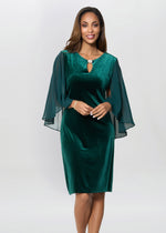 Indiana Velvet Dress With Chiffon Sleeves