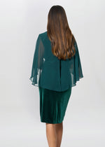 Indiana Velvet Dress With Chiffon Sleeves