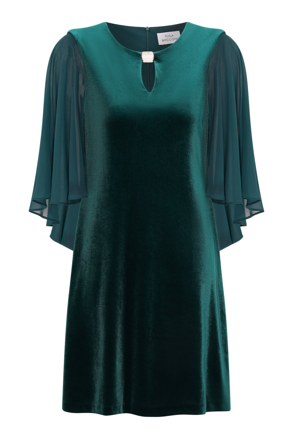 Indiana Velvet Dress With Chiffon Sleeves