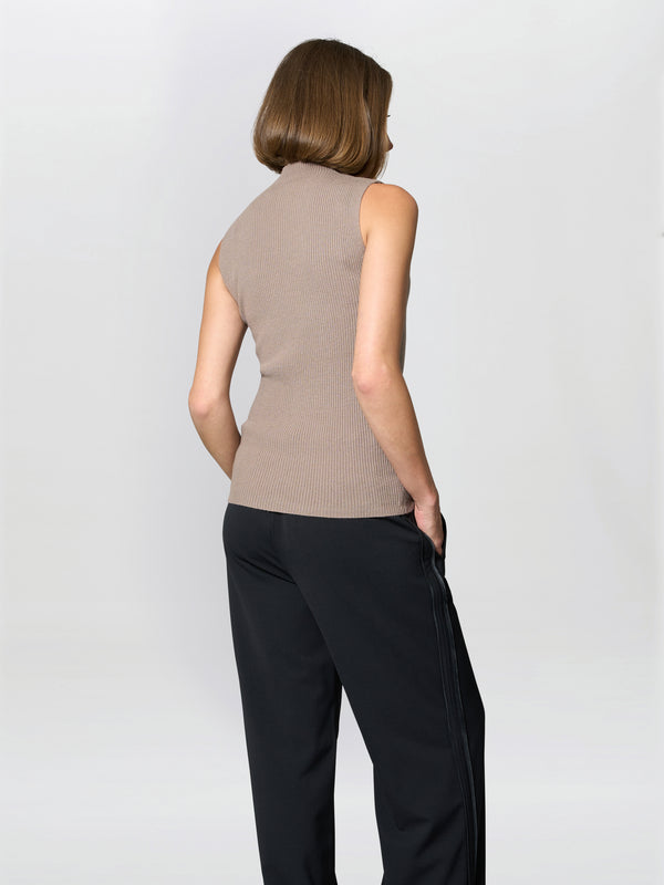 Neve Sleeveless Ribbed Jumper