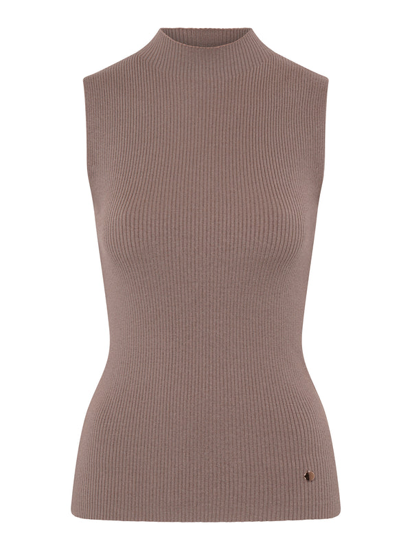 Neve Sleeveless Ribbed Jumper