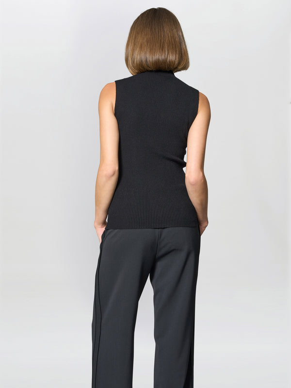 Neve Sleeveless Ribbed Jumper