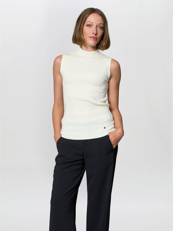 Neve Sleeveless Ribbed Jumper