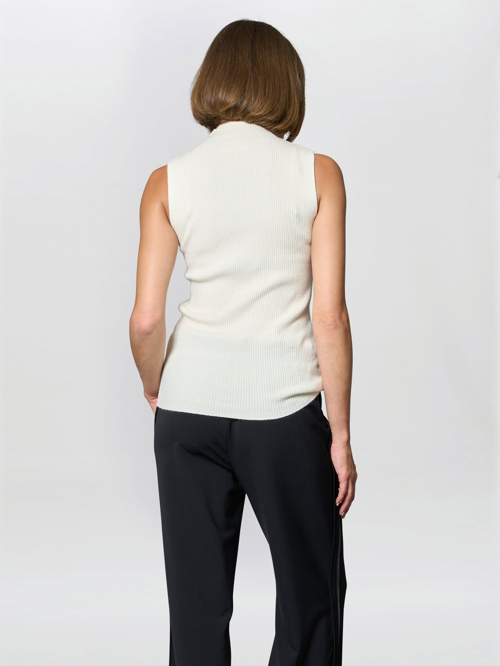 Neve Sleeveless Ribbed Jumper