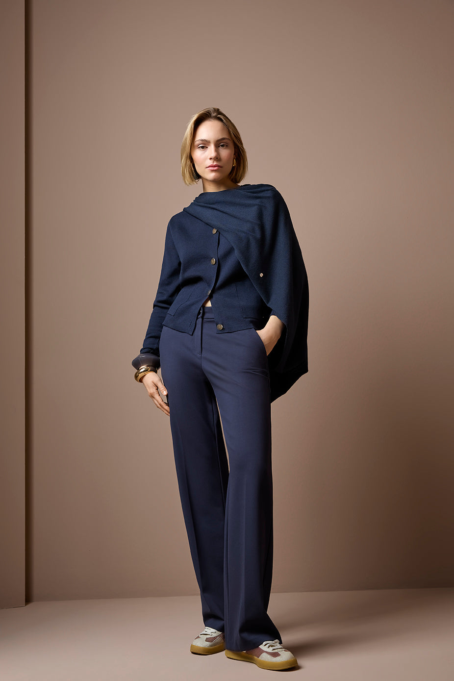 Brax Ann Cardigan with gold buttons