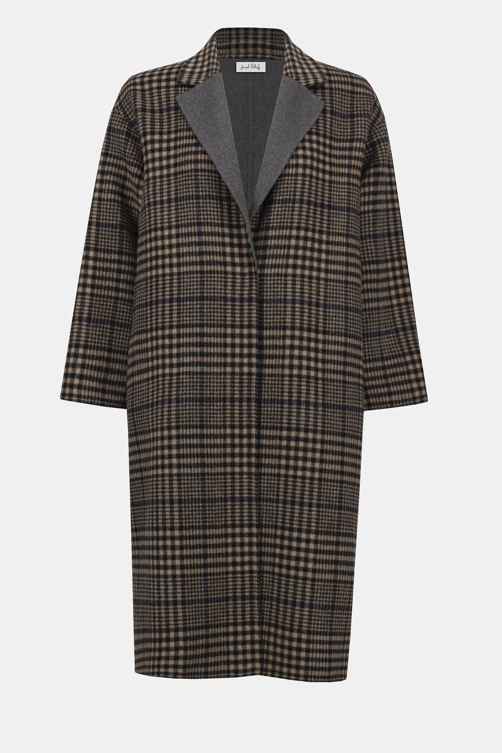 Joseph Ribkoff Wool Blend Plaid Double-Faced Coat