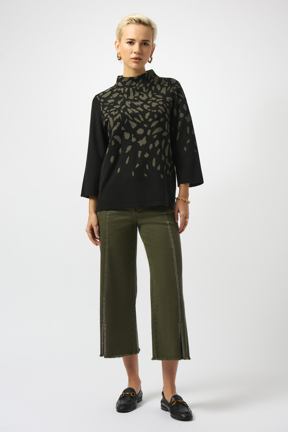 Joseph Ribkoff Jacquard Animal Print Sweater