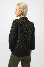 Joseph Ribkoff Jacquard Animal Print Sweater