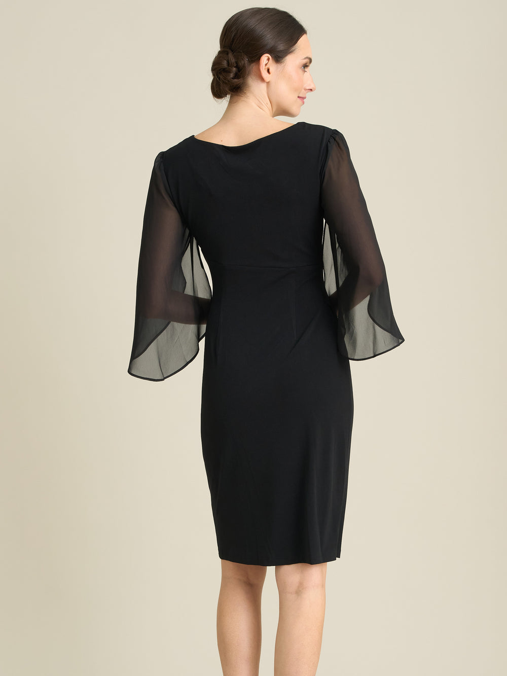 Ryder Jersey And Chiffon Wrap Dress
