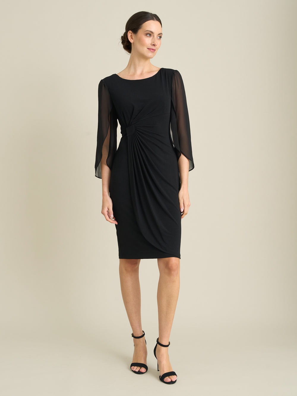 Ryder Jersey And Chiffon Wrap Dress