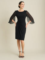 Ryder Jersey And Chiffon Wrap Dress
