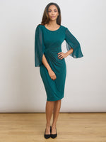 Ryder Jersey And Chiffon Wrap Dress
