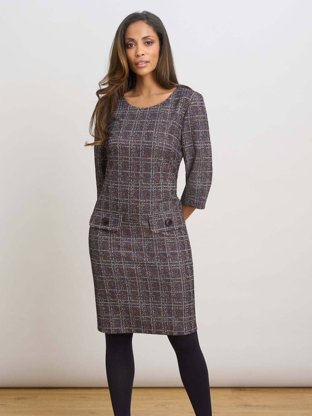 Janine Textured Shift Dress