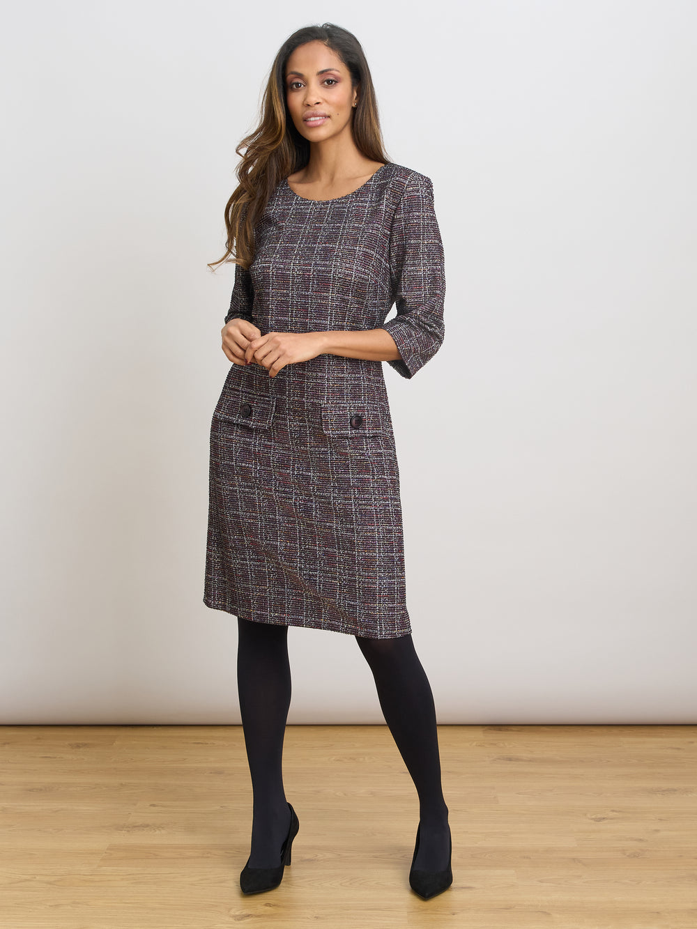 Janine Textured Shift Dress