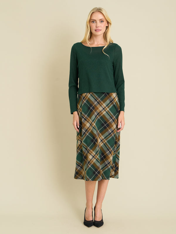 Janis Check Midi Dress