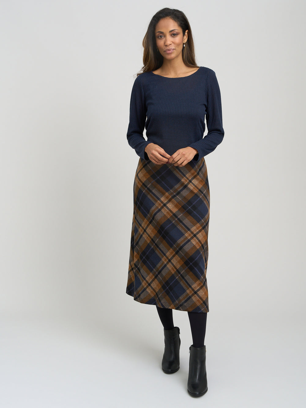 Janis Check Midi Dress