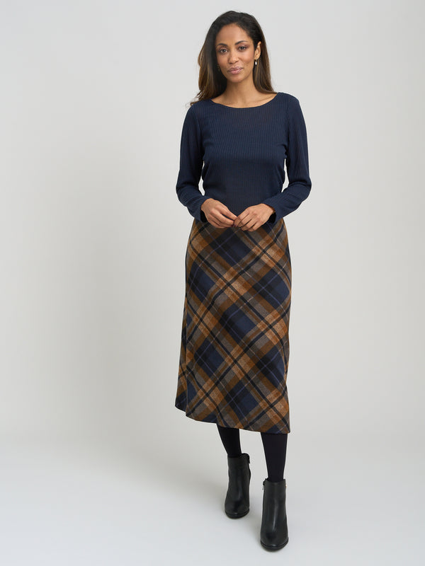 Janis Check Midi Dress